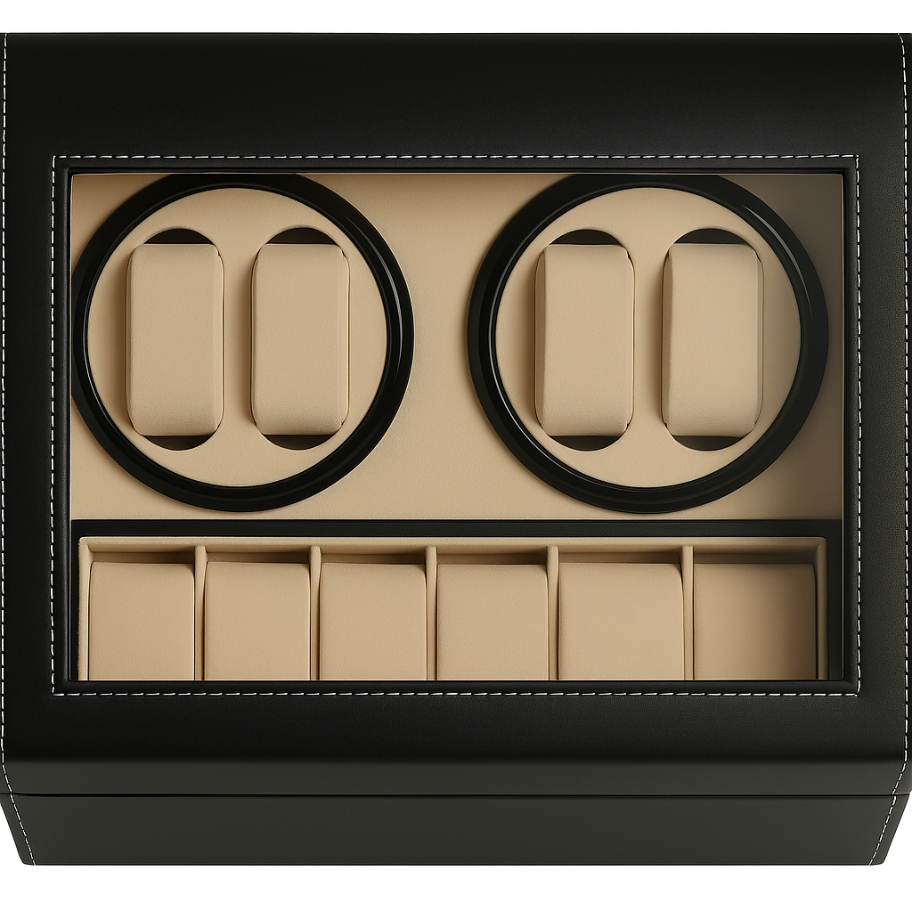 Coffret Remontoir 4 Montres — Coloris: Noir, vue 1