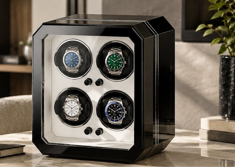 Remontoir octogonal pour quatre montres
